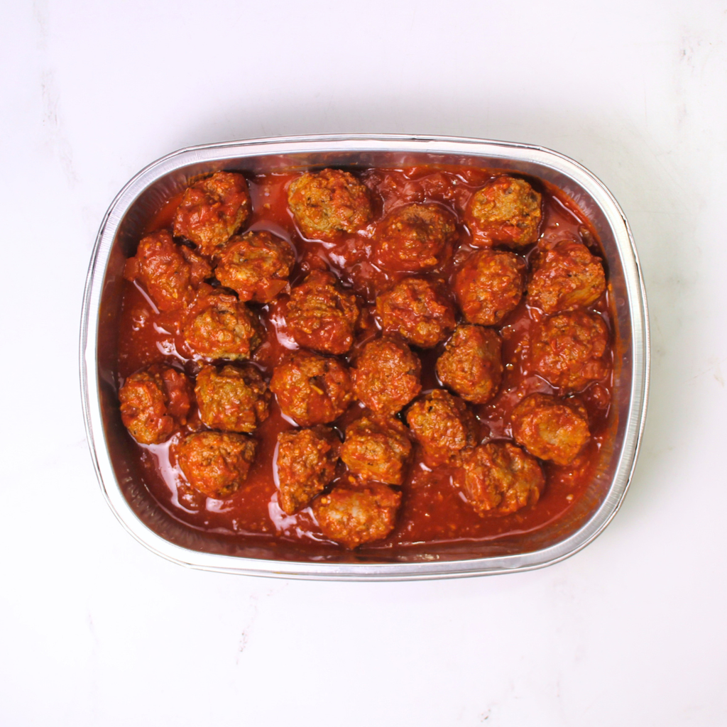 Bison Meatballs in Bourbon BBQ Sauce