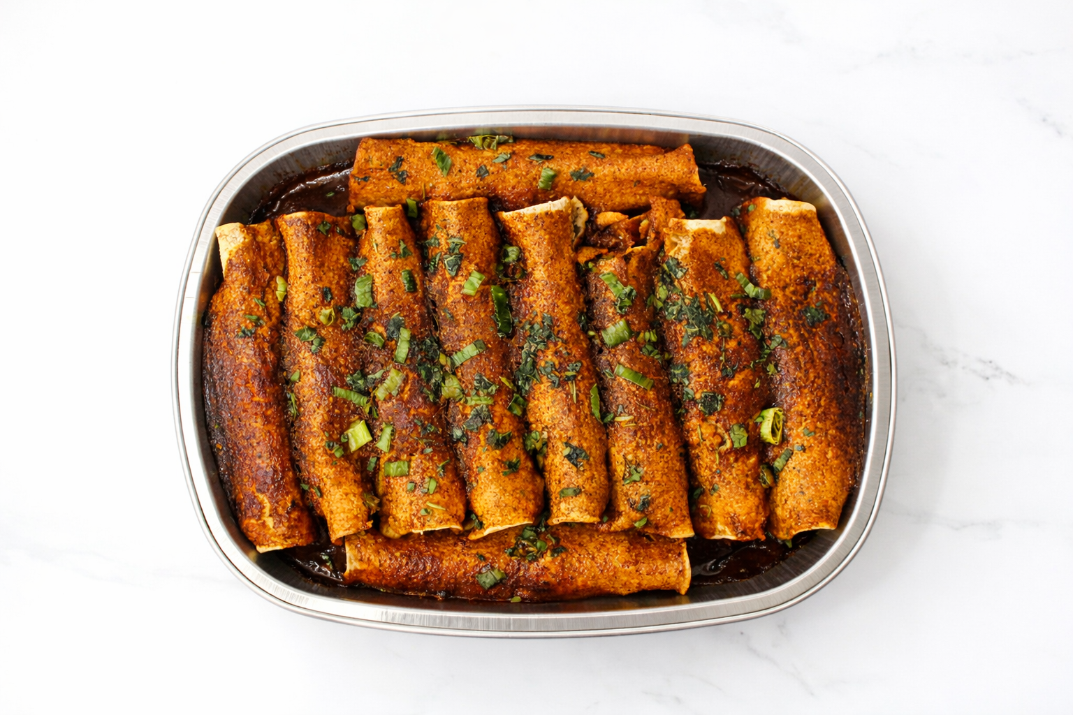 Plant Based Sweet Potato & Black Bean Enchiladas