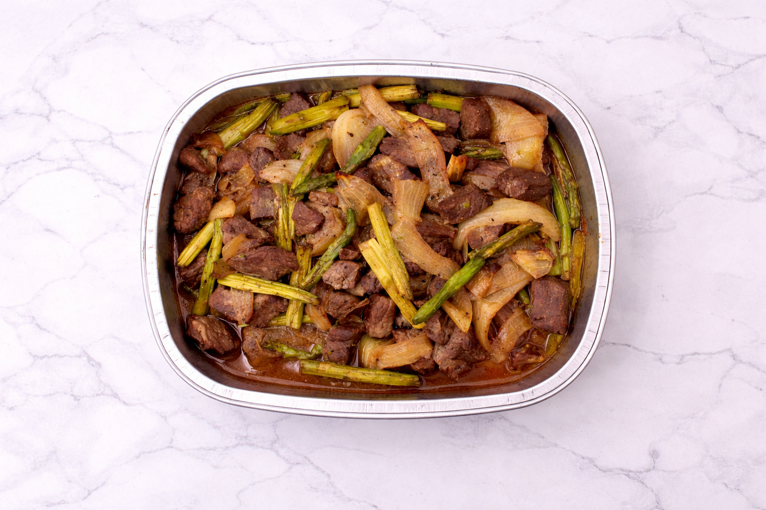 Steak Asparagus & Onion Stir fry