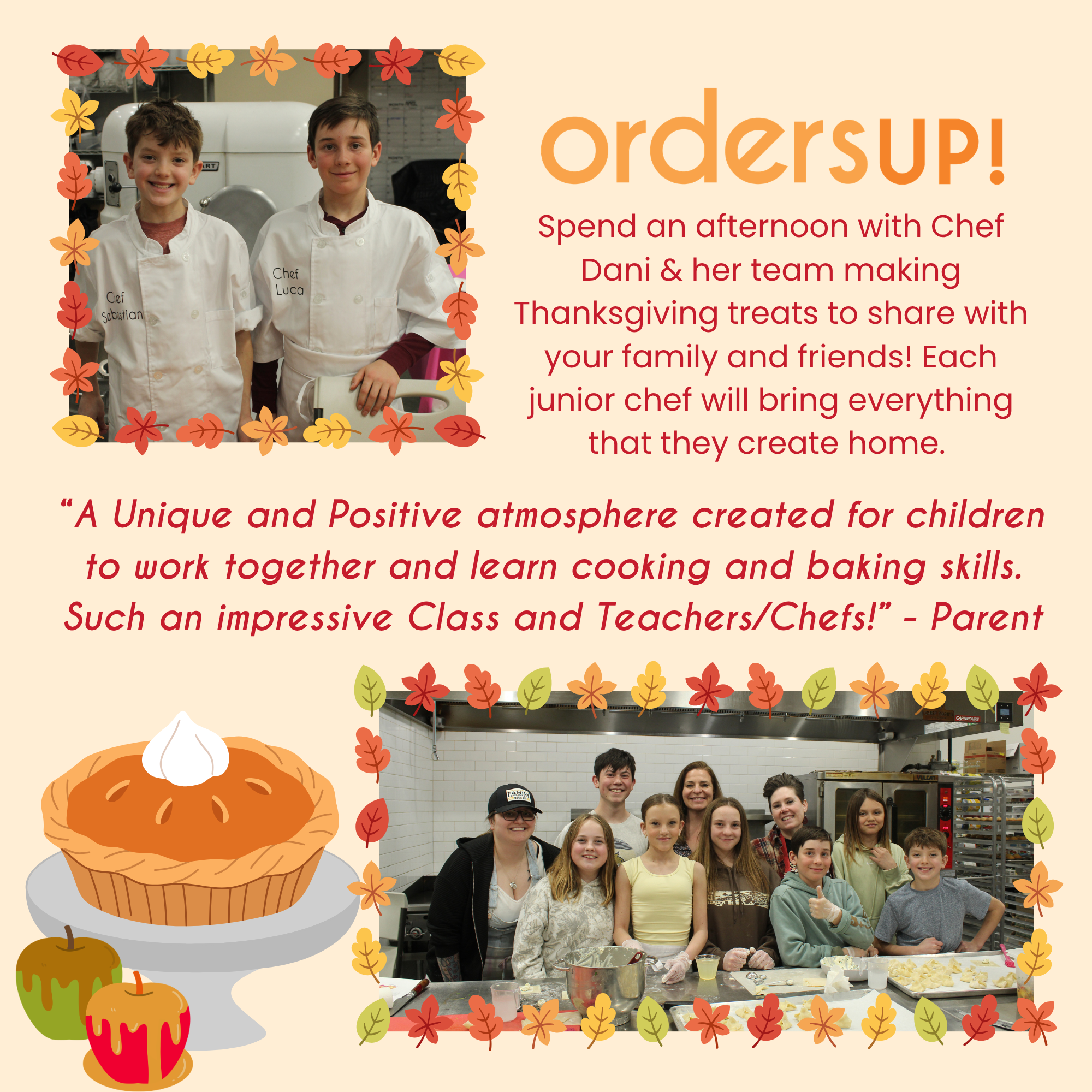 Thanksgiving Pie Kid’s Class (November 14th)