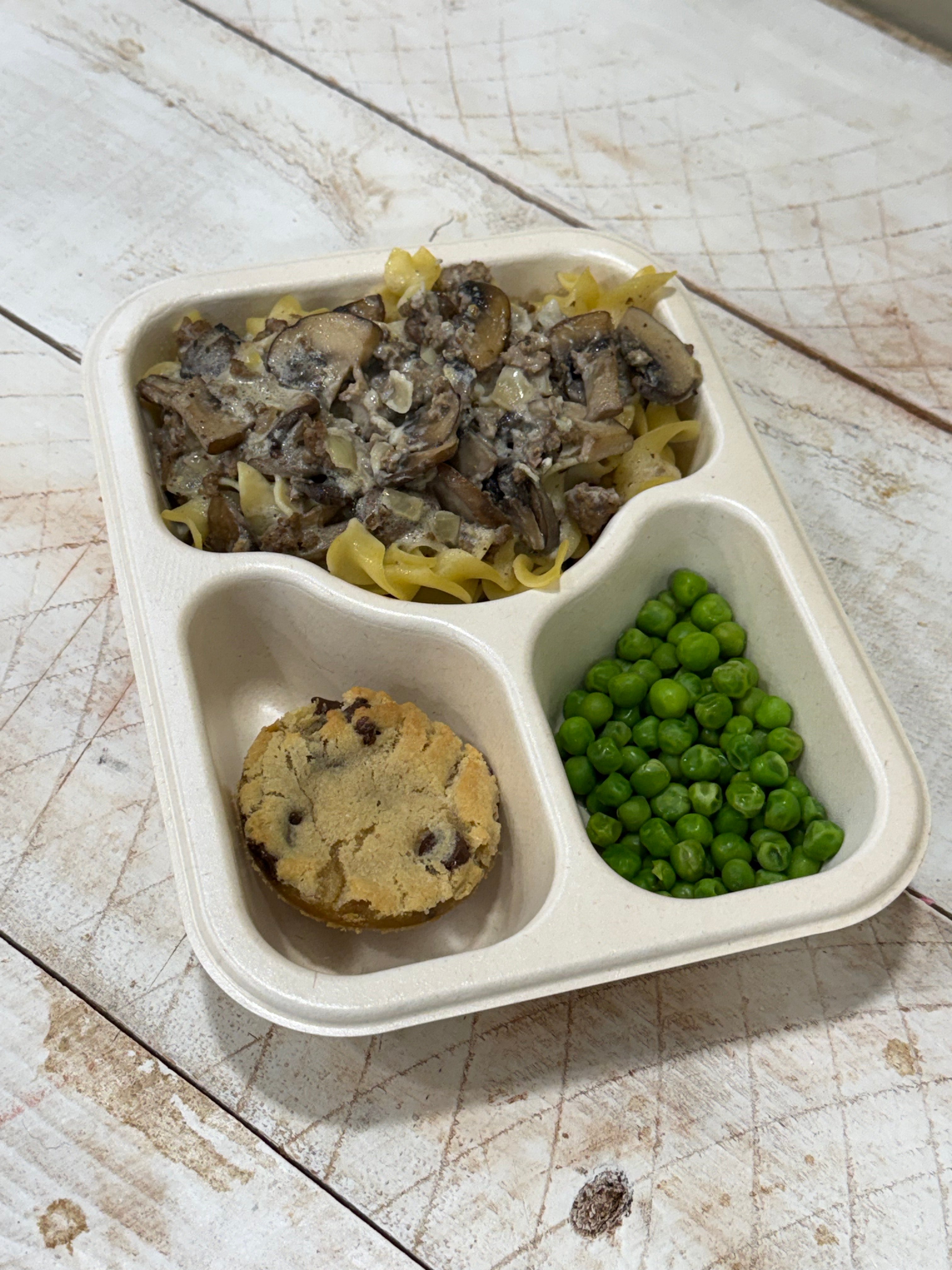 Beef Stroganoff with Peas