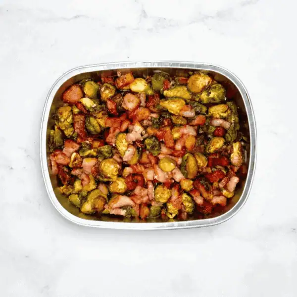 Maple Bacon Balsamic Brussels Sprouts