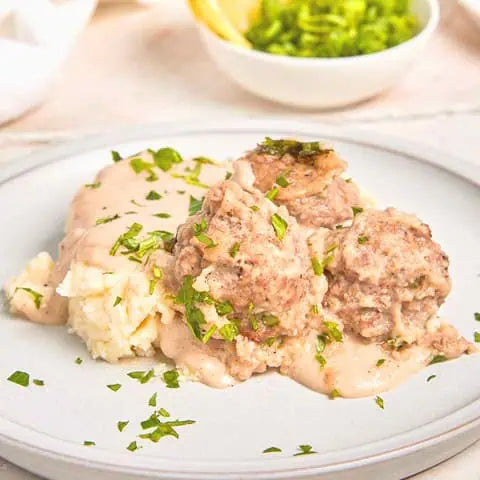 Swedish Meatballs & Mashed Potatoes