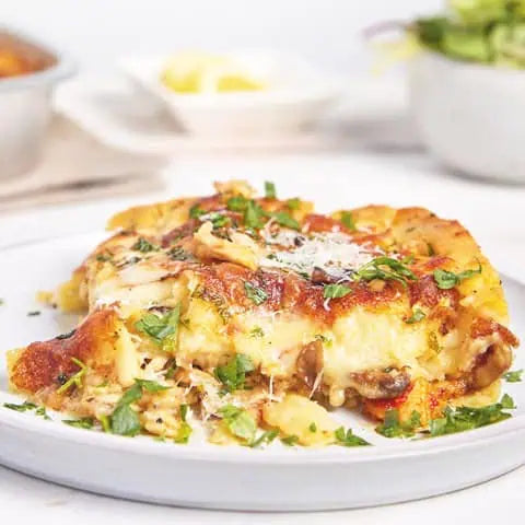 White Chicken Mushroom Lasagna